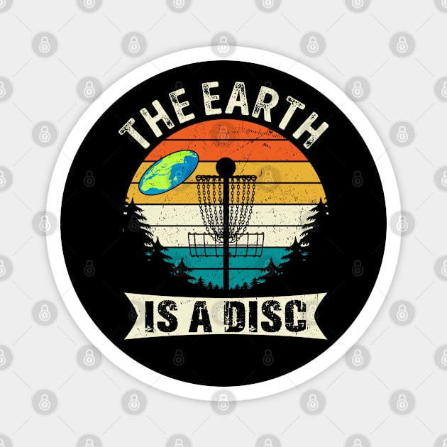 The Earth Is A Disc Funny Disc Golf Frisbee Magnet by lenaissac2